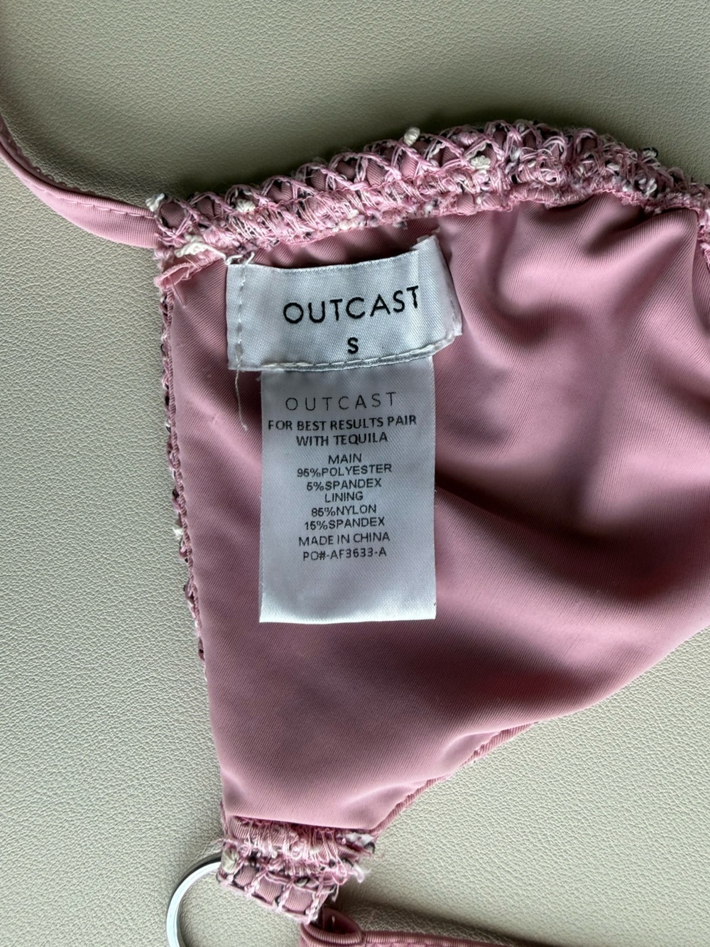 Outcast - Pink ‘Seltzer’ Bikini Set - Crochet - Picture 3 of 10